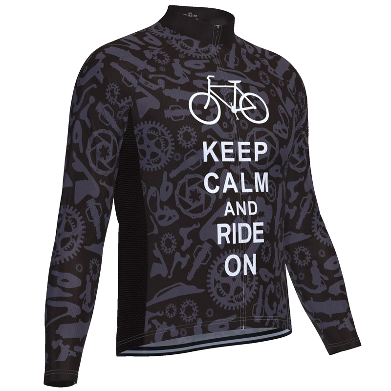 Hirbgod Новый горный велосипед Mtb Велоспорт Джерси дышащий Быстросохнущий черного цвета для мужчин велосипед рубашки с коротким рукавом с надписью «Keep Calm and езды на велосипеде ShirtTYZ077-02
