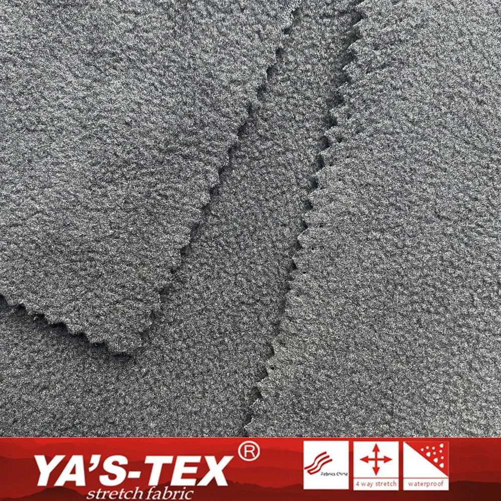 Recyced yarn Polyester Polar Fleece Double Brush Double Shaking Eco friendly Anti Pill Fleece fabric for Jacket