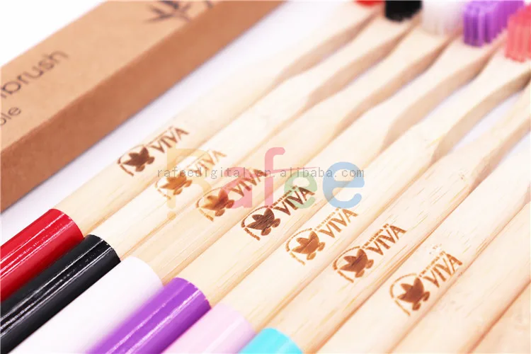 Детская бамбуковая зубная щетка с логотипом