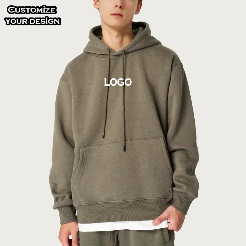 Wholesale High Quality Cotton Pullover Hoodies for Men Warm Custom Anime Printing Embroidery France Terry Hoodies Letter Pattern