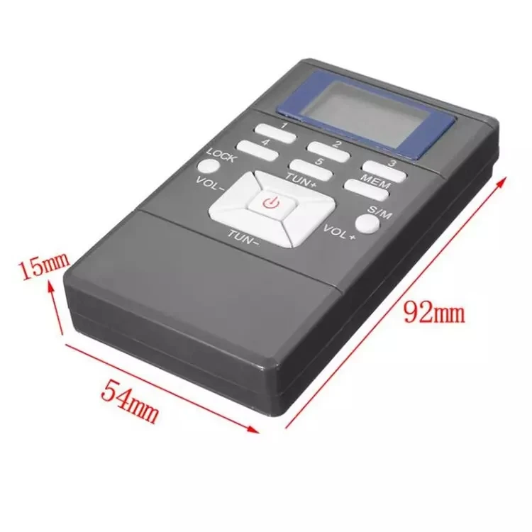 Mini Stylish LCD Display FM Walkman Radio Excellent Reception Stereo Pocket Radio with Earphone for Large Outdoor Conferences