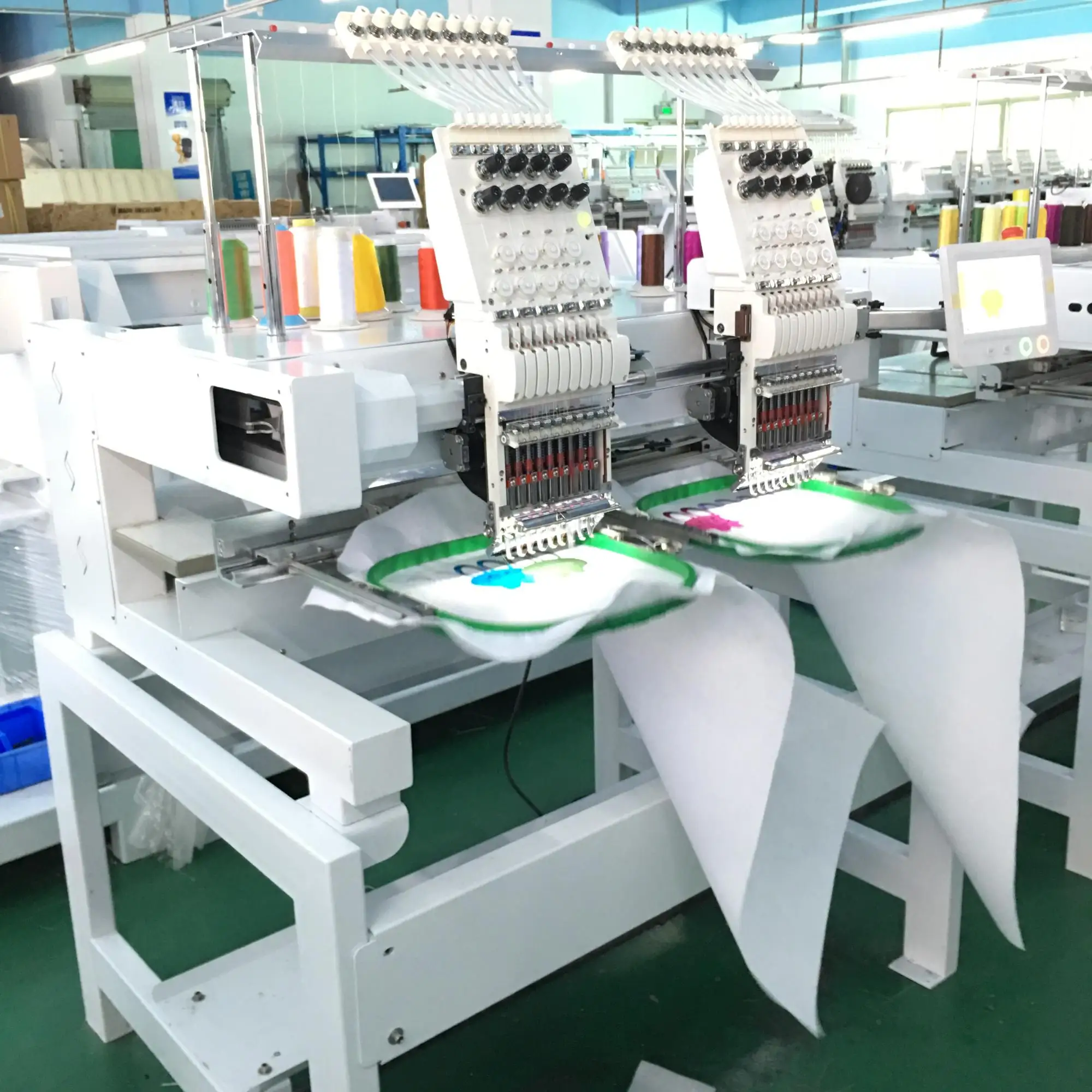 Easy Operation High Efficiency 2 Head Feiya Type Computerized Embroidery Machine with Embroidery Software for finished garment