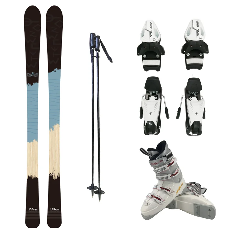 
ski set boots binding pole used ski set Chile Argentina Australian resort ski 