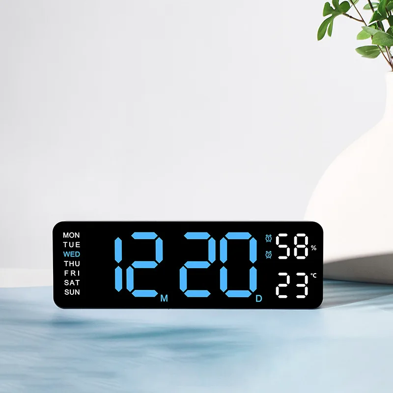 Hot-selling electronic clock simple multi-function clock rectangular large font alarm clock can be hung
