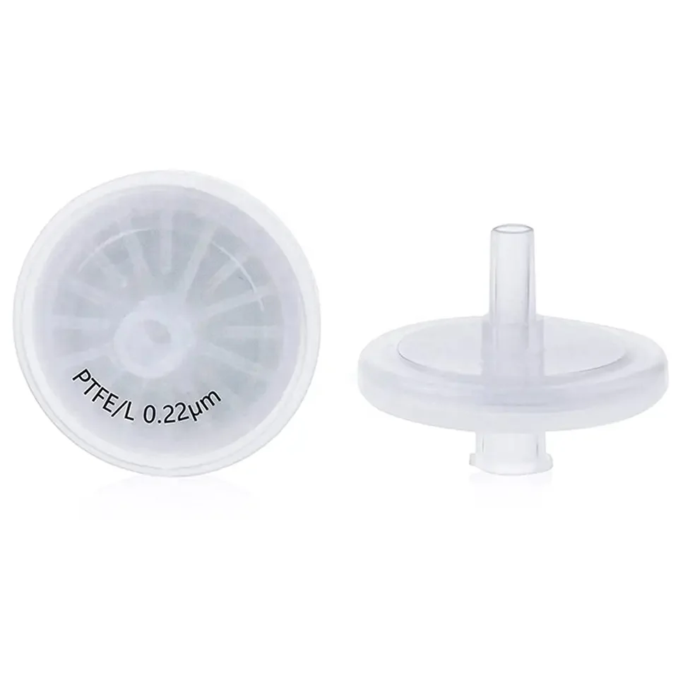 Lab Use PTFE/PP/Nylon/MCE/PVDF Membrane Disposable Syringe Filter 25mm 0.22um Micron For Venting Gas Filtration