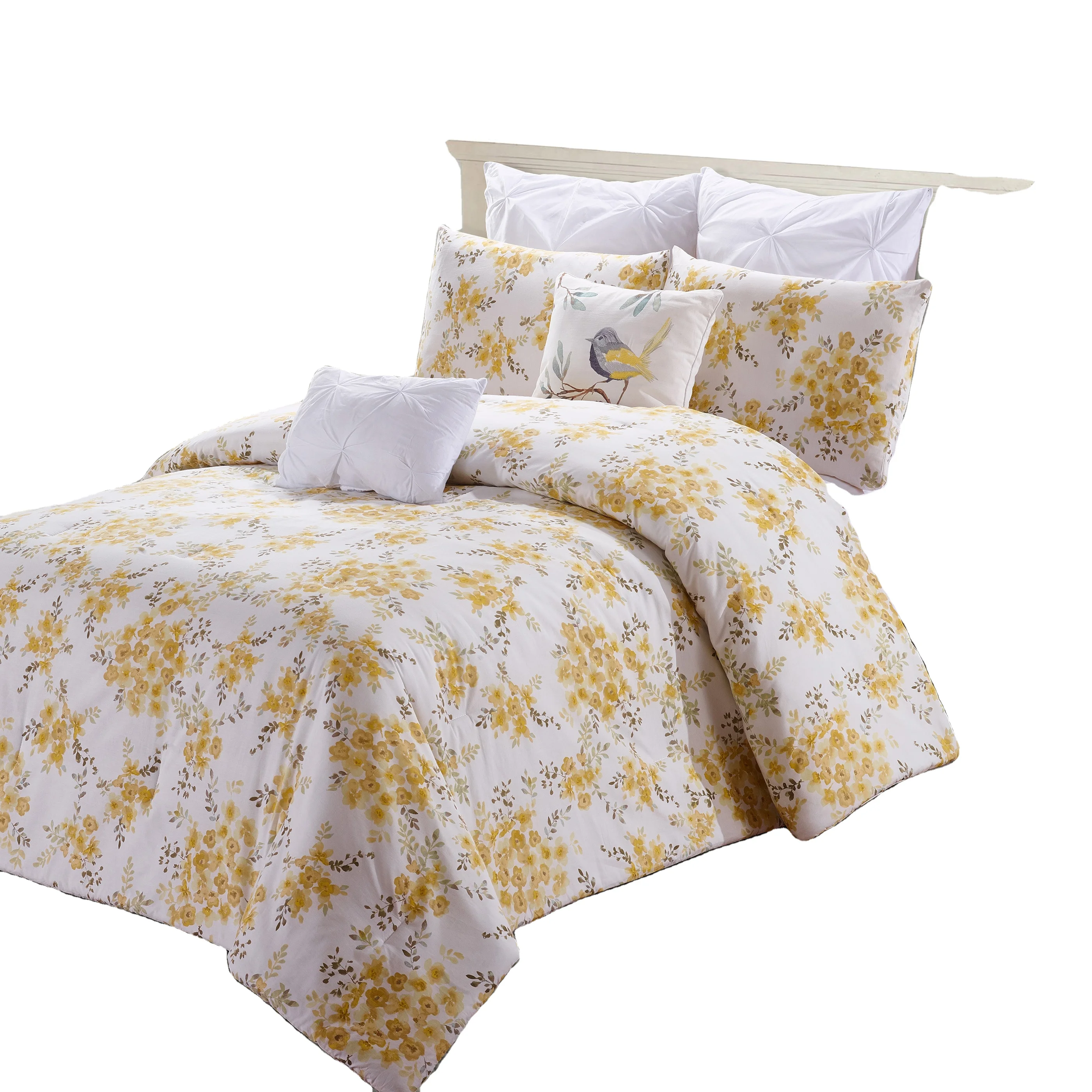 bedding sets 7 pieces bedroom Famous Brand Bedding Set Bee Embroidery garden comforter set