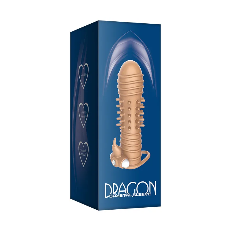 Transparent skin Single vibration crystal silicone condom for male