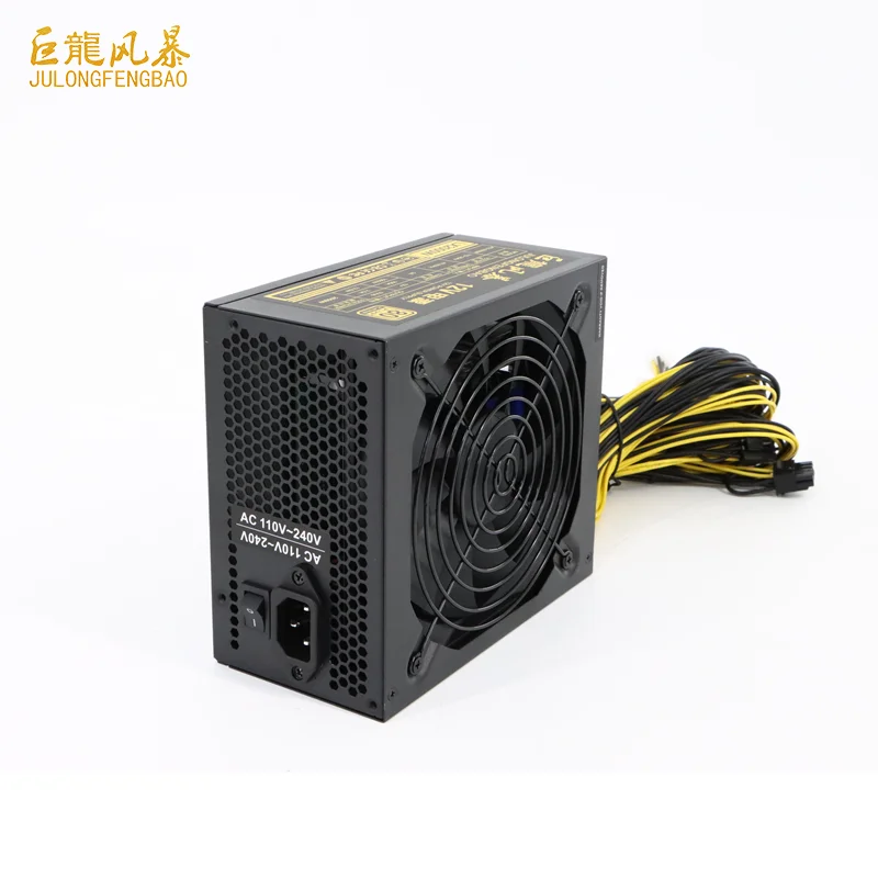 Малошумный источник питания 90 Gold 12V Atx 2000W Silent 8 GPU Power Supply