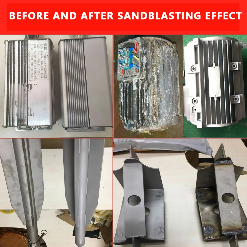 Manual Turntable Cabinet Sand Blasting Machine Rotate Table Dry Abrasive Blasting Sand Blaster