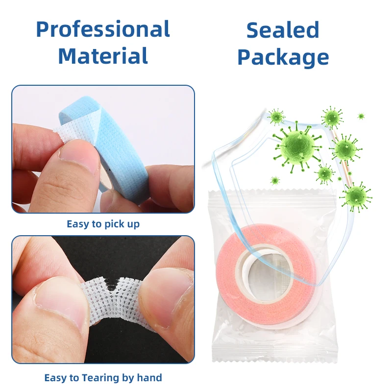 Hot sale Color Tape Pink Blue Purple Green White Orange Fabric Surgical Tape Eyelash Tape for Eyelash Extension