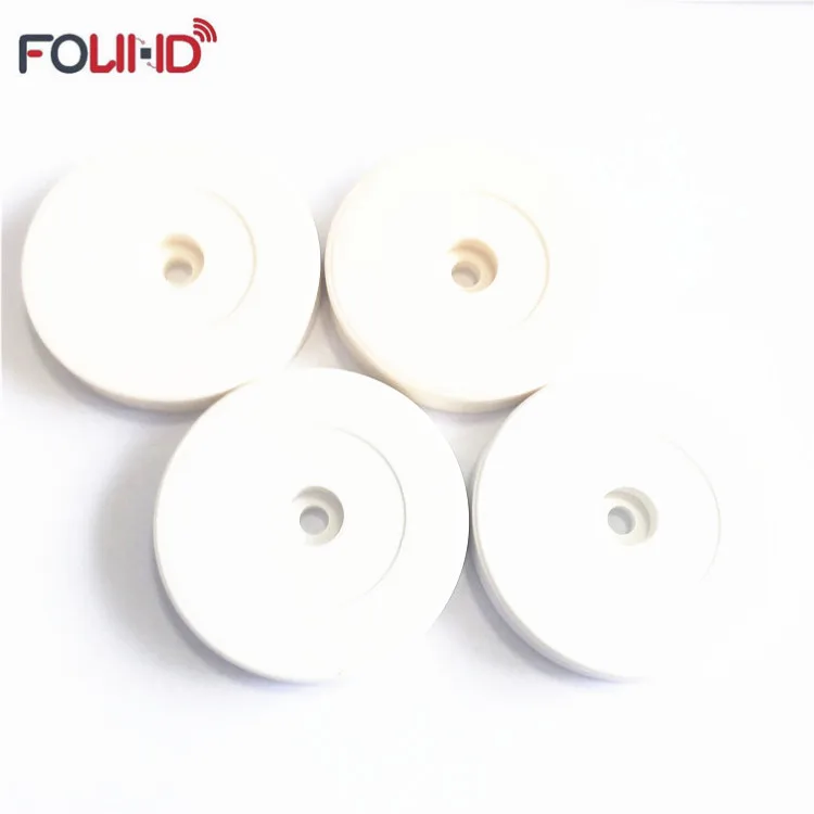 Laser Numbering 52MM 125KHZ Low Frequency TK4100 Read Only RFID Plastic Token Coin Tag For Patrol Guard System
