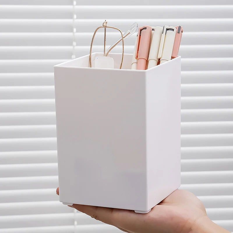 Plastic Pen Holder Pencil Cases Office Table Storage Container Box holder Stationery Organizer Office Supplies