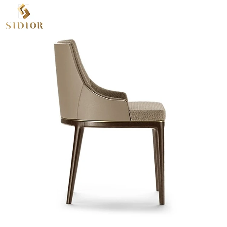 Comfortable Modern Living Room Luxury Stool PU leather Upholstered Restaurant Dining Chairs With Arms