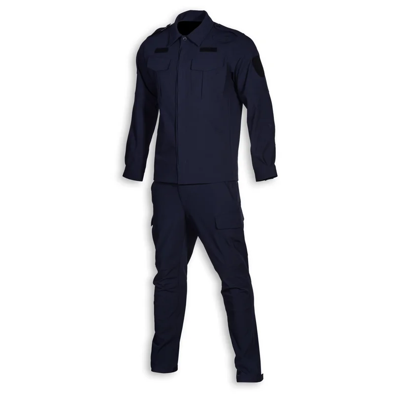 Wholesale quick drying black blue autumn and winter security uniform hotel restaurant black security uniforms guard set