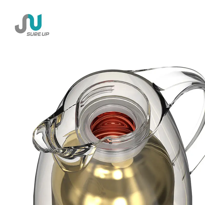 Hot Sales Arabic Transparent Tea Pot Vacuum Thermos Flask Golden Luxury Insulated Arabic Coffee Pot