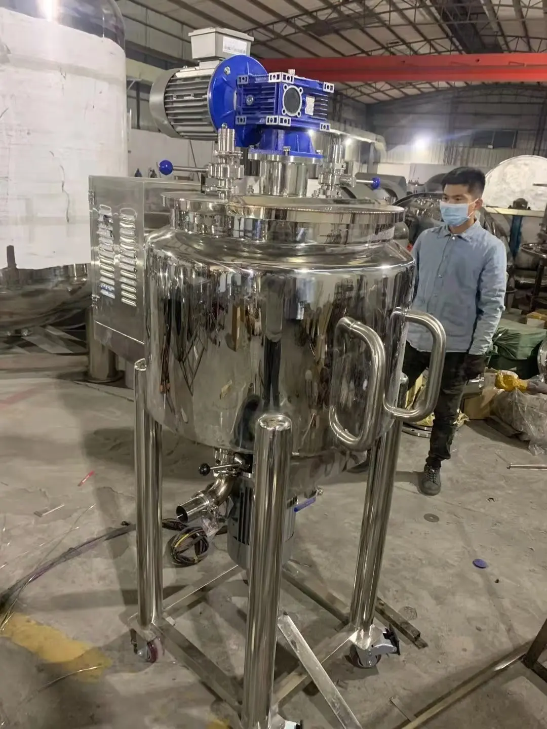 Hand sanitizer  making machine liquid soap mixing machine batch reactor stainless steel high shear mixer