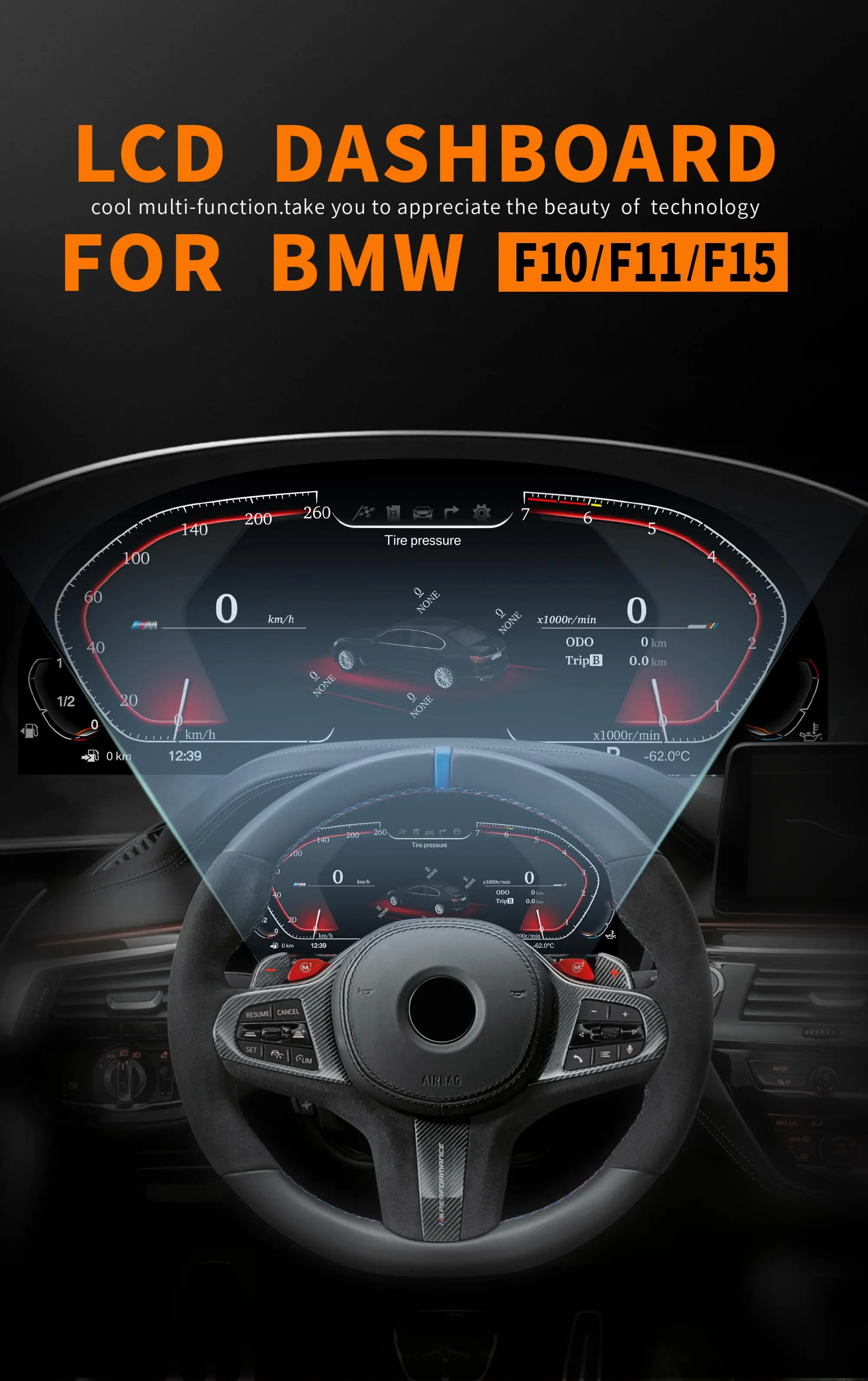 2022 Latest Original Car LCD Meter Dashboard Instrument for BMW 5 Series F10 F11 F12 F18 F07 F25 F26