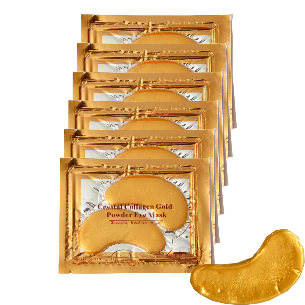 Горячая продажа 24k Золотая маска для глаз с покрытыем цвета чистого 24 каратного золота гель isilandon коллагеном тормозные колодки маски глаз-с кругов под глазами патчи