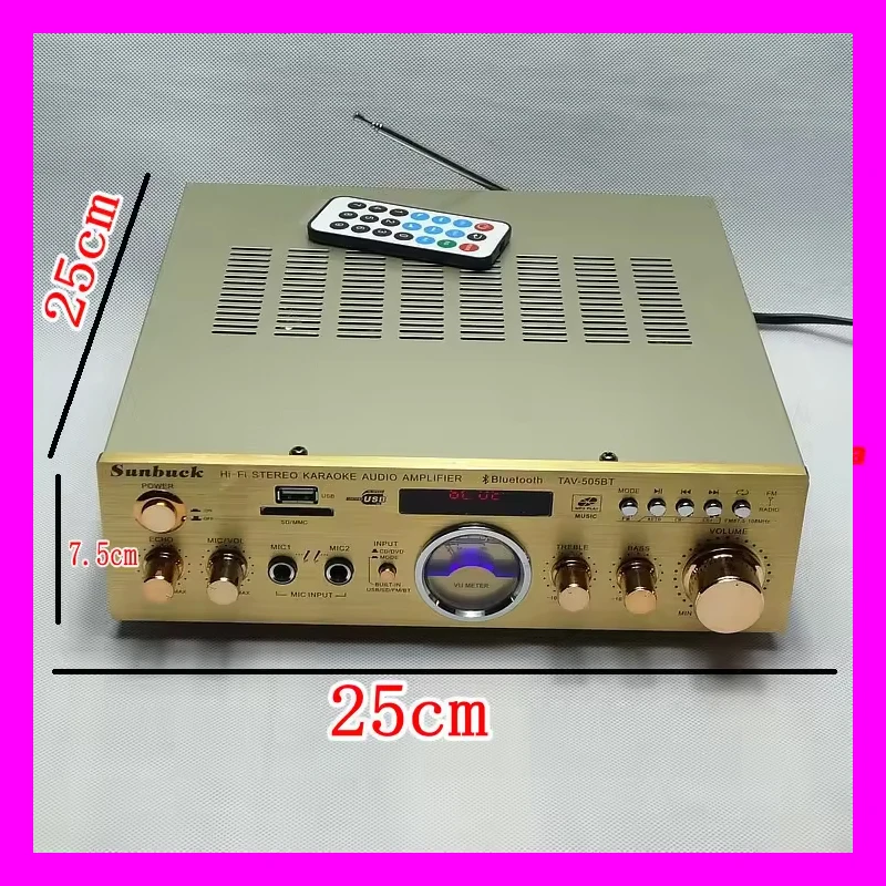 220V Blueteeth Amplifier FM Audio High-power 300W*2 Karaoke OK Car Home Theatre System Sound Equipment/Amplifiers/Speakers