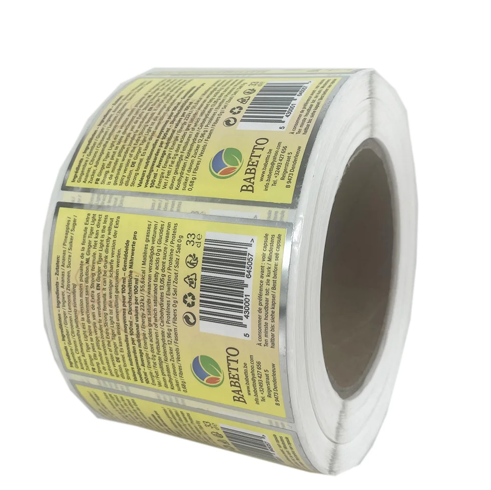 custom printed label Commodity Labels food sticker rolls self-adhesive Custom Personalized Sticker
