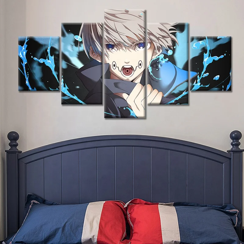 5 шт. аниме юютсу кайсен плакат настенное искусство домашний декор холст художественные краски настенные наклейки Toge Inumaki анимационные картины