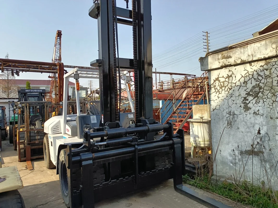 Japan original TCM100 Used forklift 10 tons forklift TCM100Z8 forklift stacker high quality global sales