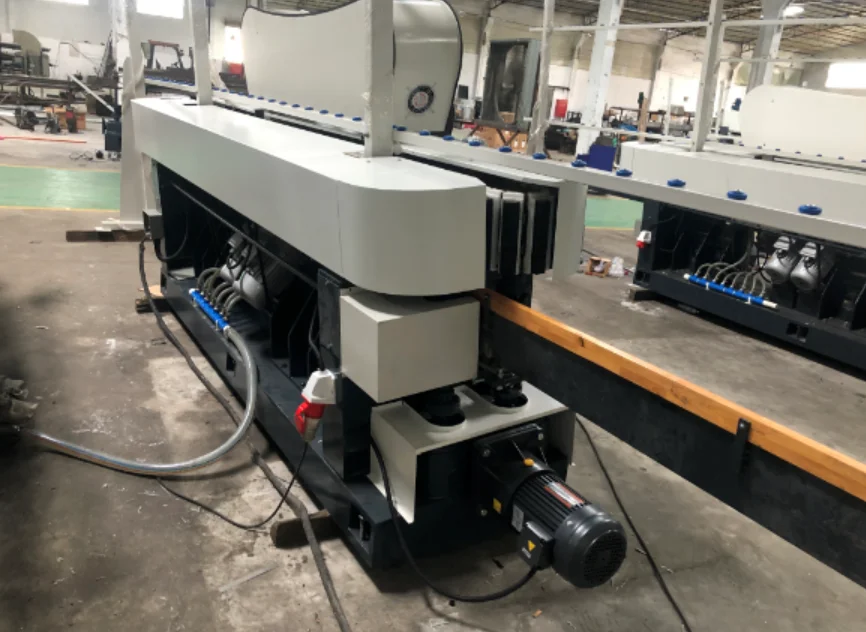 PLC  Optional Straight Line Flat Edge Glass Edging Polishing Machine 9 Wheels Glass Edger Glass Machine