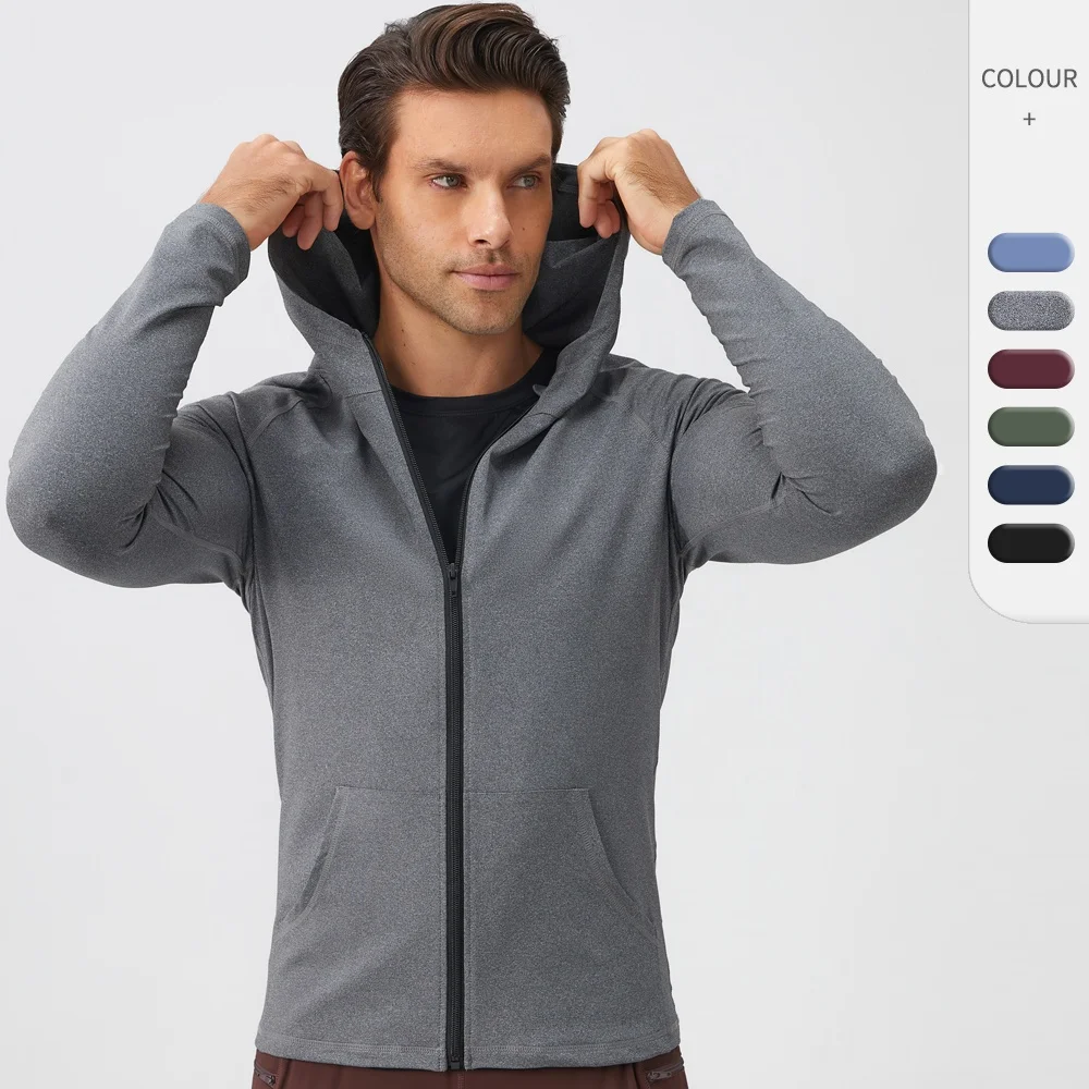 Oem Custom Logo Mens Jacket Stylish Casual Jacket Autumn Clothes Wicking Quick Dry hoodie Jacket With Zipper For Men