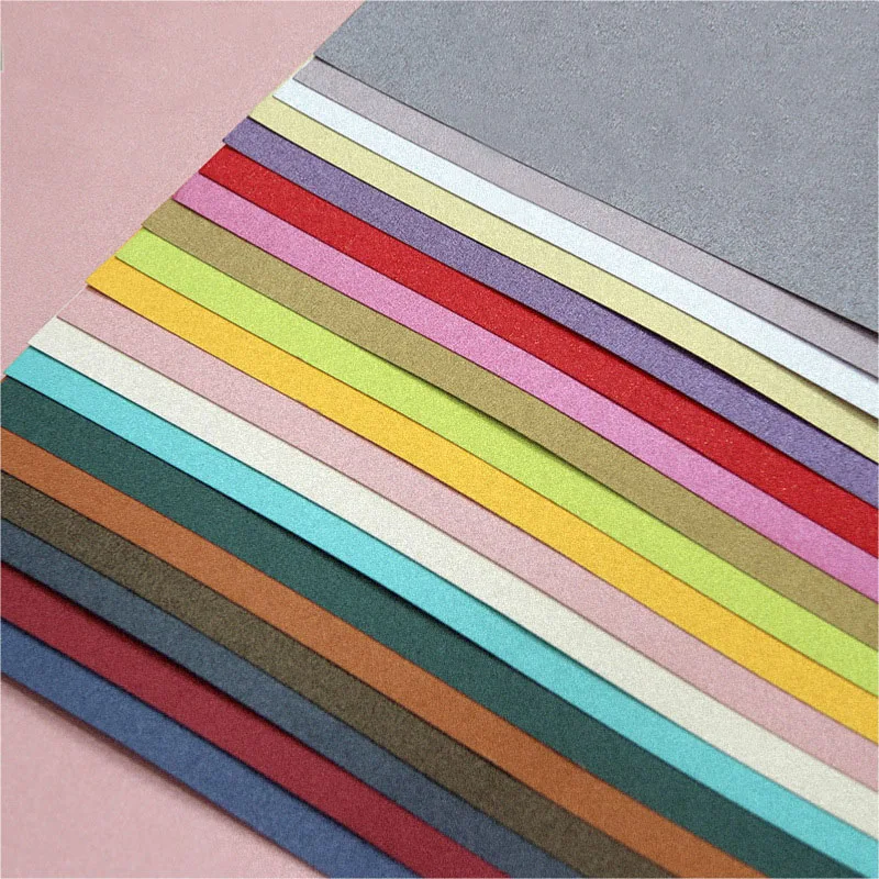 Hot Sale 120gsm 250gsm Coloured Cardstock Craft Double Side Metallic Shimmer Pearl Paper