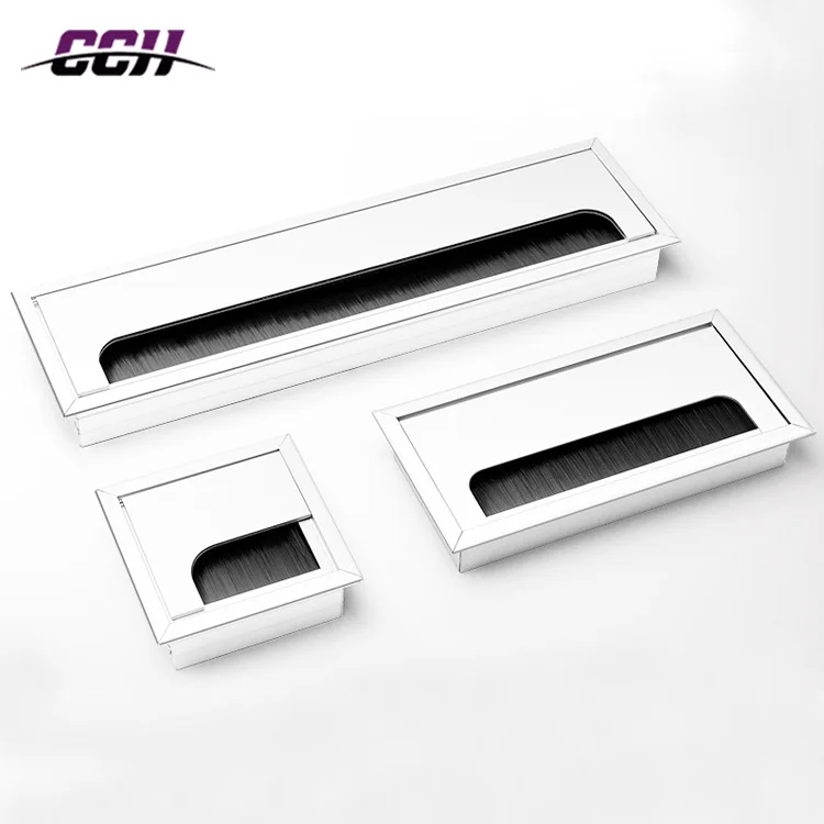 CCH Decorative Office Desk Cable Hole Wire Hole Cover Grommets aluminium Management Line Box Computer Rectangular Desk Cable
