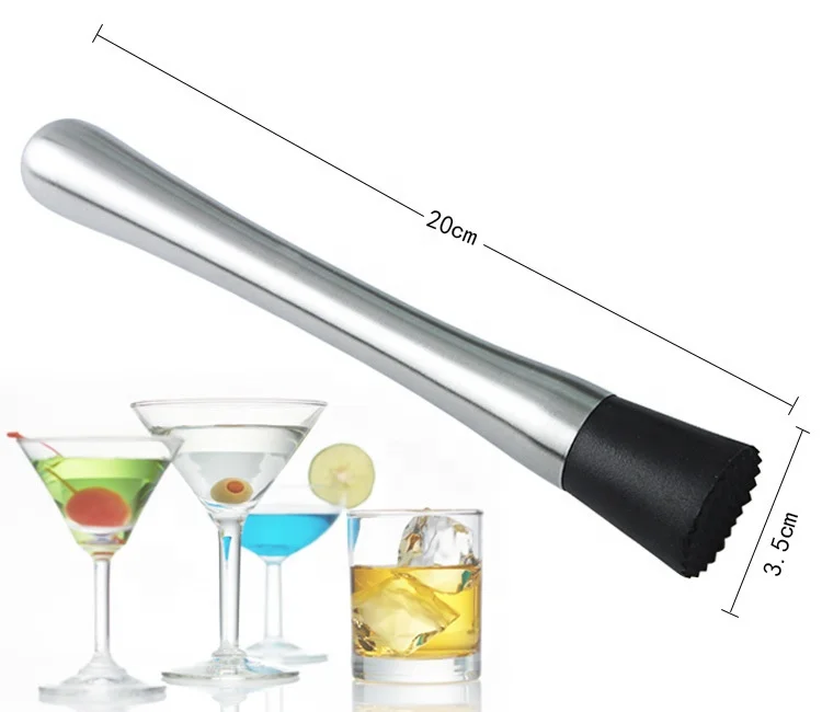 304 stainless steel ice crusher bar set tools cocktail pounding ice stick crushing stick stirrer