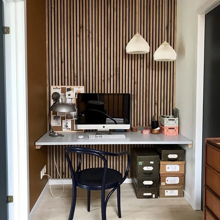 Perforated acoustic wall panel acoustic panel wall wood 3d acoustic diffuser wall panel