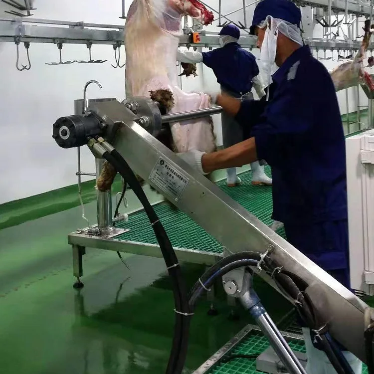 Complete Goat Slaughter Machine sheep pre-peeling conveyor track for sheep slaughtering line