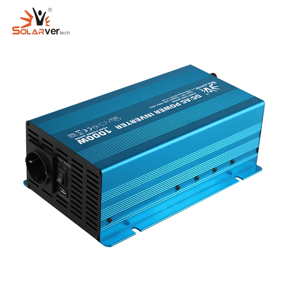 Soft Start Single Phase 1000W Inverter 12V 220V 1Kw Pure Sine Wave Power Inverter 12V Dc To 120V 220 Volt Ac
