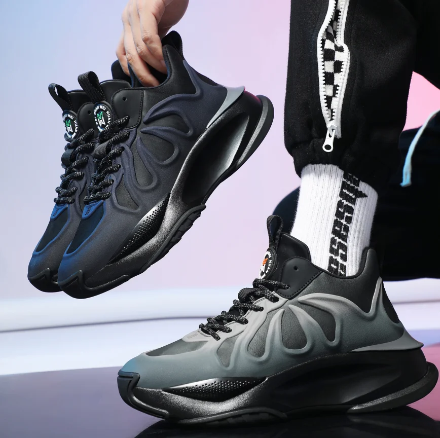 black Breathable Tennis Basketball Sneakers men Platform Chunky Wedges Dad Shoes Fashion Casual shoes men Zapatos
