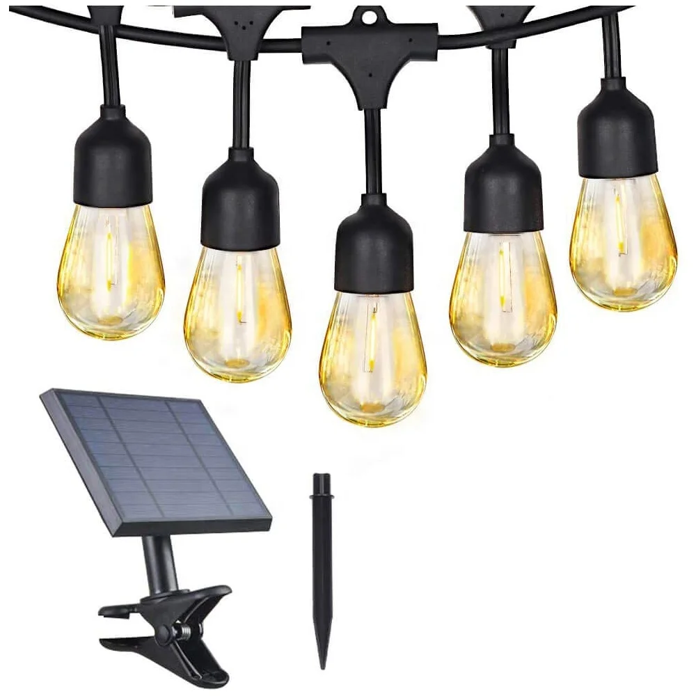 Powered multi-color RGB bulb smart garden outdoor string hanging led solar lights spheres christmas yard decorati for christmas