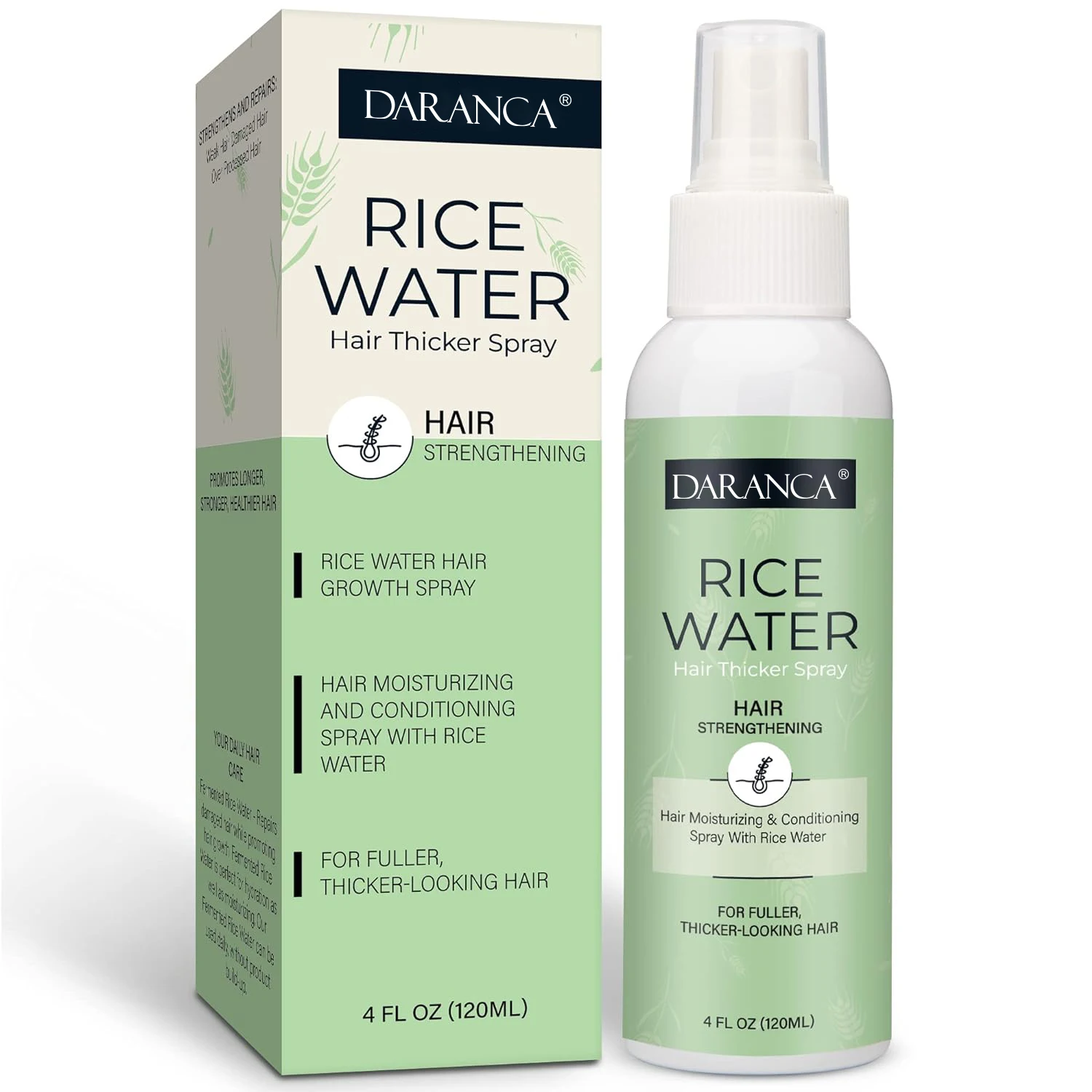 New Arrival Organic Herbal Rice Water Smoothing Anti Hair Loss Hair Nourishing Spray with Rich Water