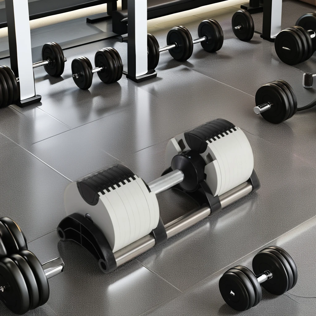 Premium Adjustable Dumbbells Set - Heavy-Duty Rubber and Iron Quick-Lock Barbell for Home Gym and Weight Training