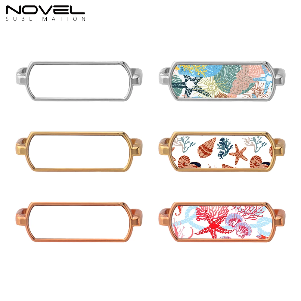 Customized watch band metal  holder loop DIY Activity ring buckle bezel Sublimation Blank Watch Band strap keeper