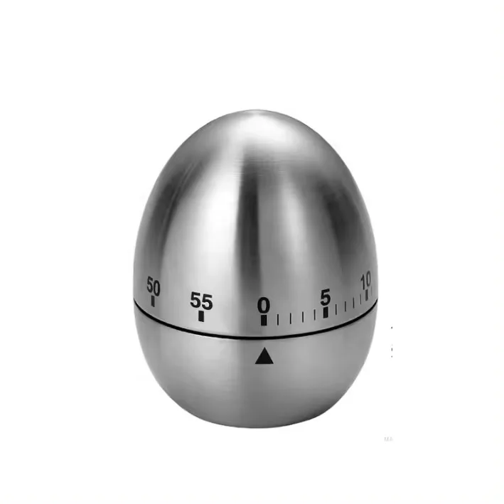 Manual 60 Minutes Mechanical Countdown Kitchen Timer Loud Alarm Stainless Steel Kitchen Egg Cooking Timer