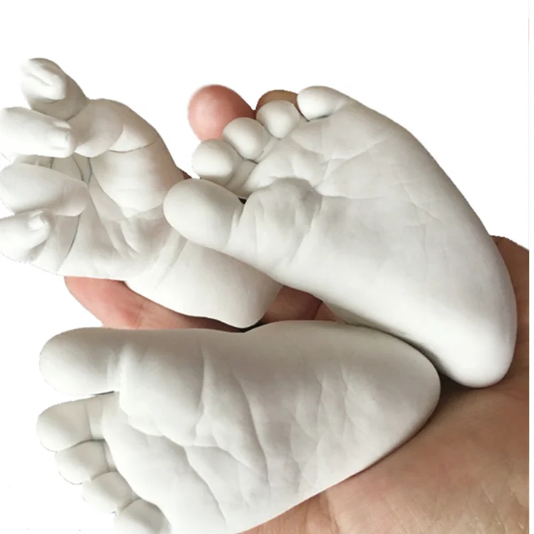 Baby mould casting chromatic alginate  impression material for baby hand and foot 3D mould casting and modling