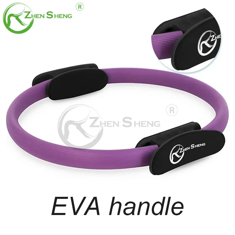 Zhensheng Top Quality Home Fitness Exercise Pilates Ring Magic Circle Eco Friendly Durable Pilates Ring with EVA Handle