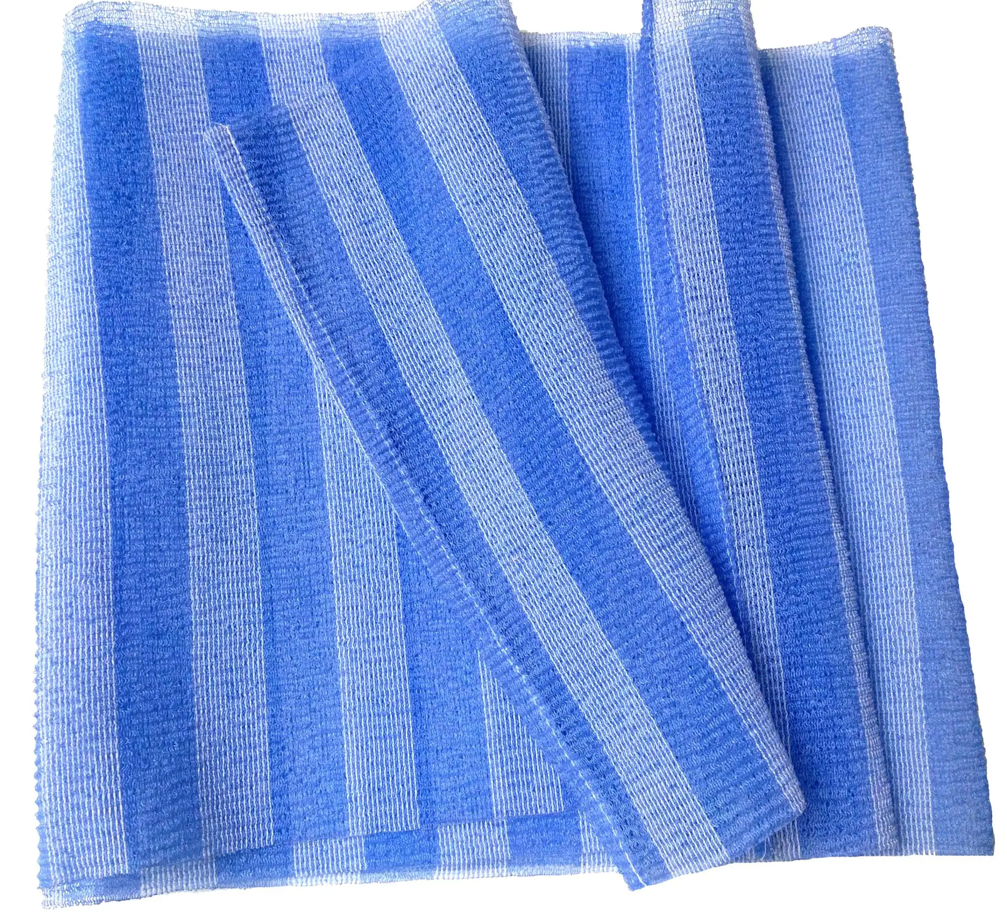 Bathroom Product Exfoliating Wash Cloth Colour Stripe White and Green Korea Beauty Cloth