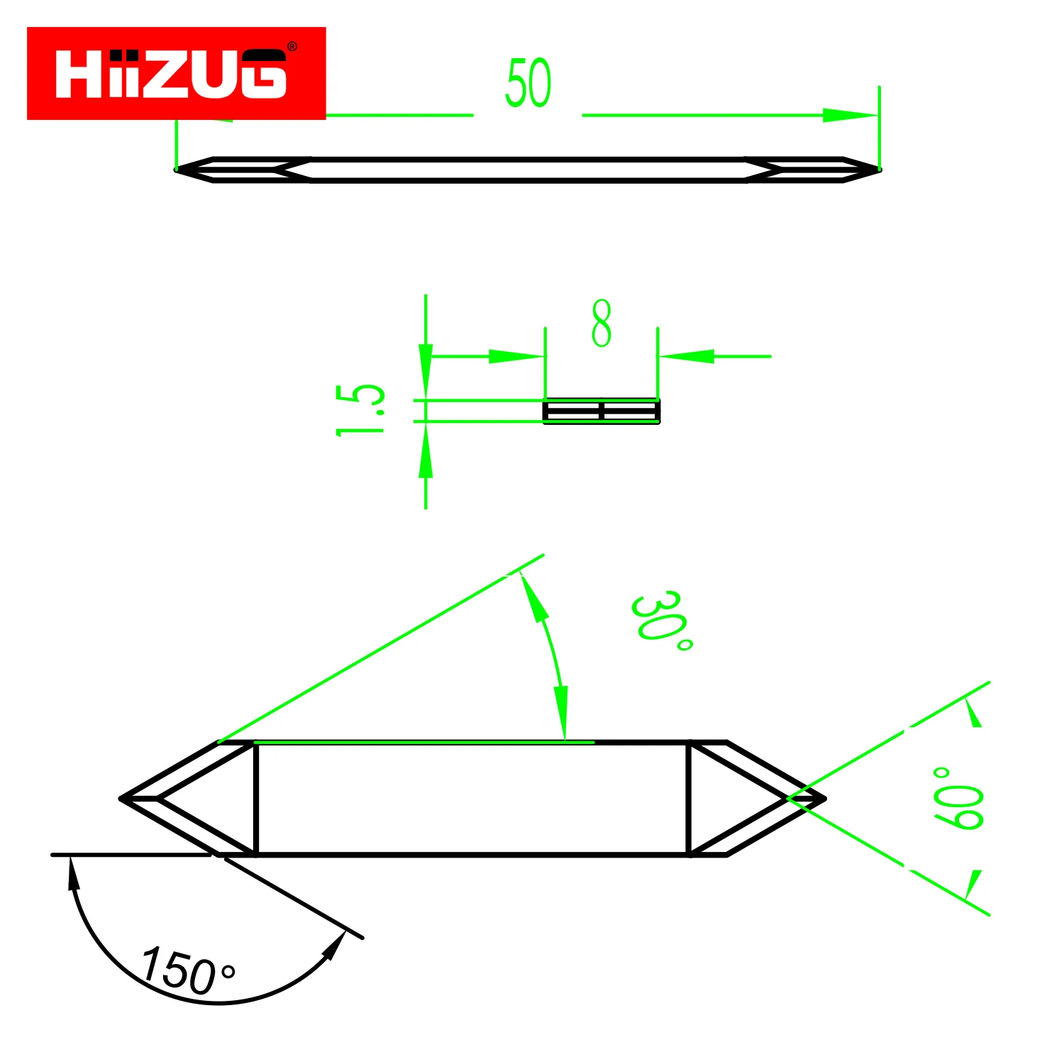 Hiizug OEM Zund Blade Tungsten Carbide Drag Knife Zund Z13 Carbide Oscillating Knife Drag Blade for Zund Cutting Machine