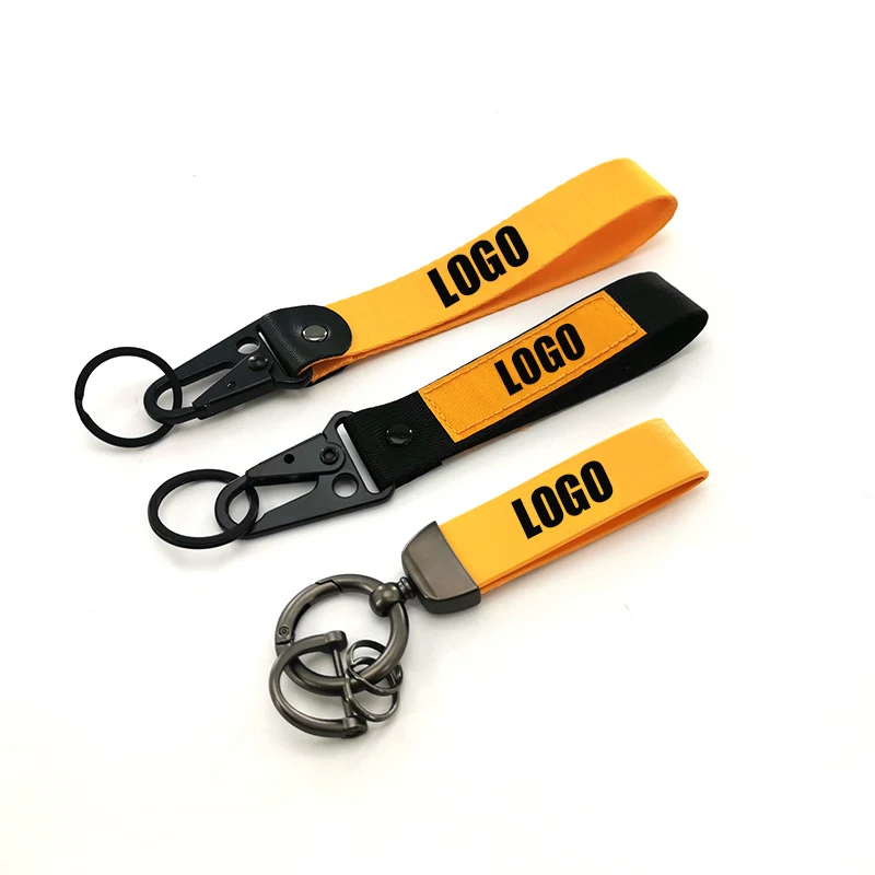Customized Key Lanyard Nylon Personalized Creative Car Keyring Lanyard Polyester Keychain Motorcycle Keychain