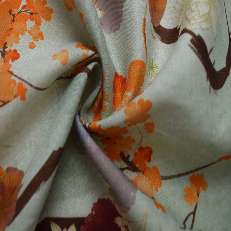 Льняная хлопчатобумажная и льняная ткань от производителя, оптовая продажа, маленькие желтые поломанные цветы, новые продукты для весны и лета, льняное платье