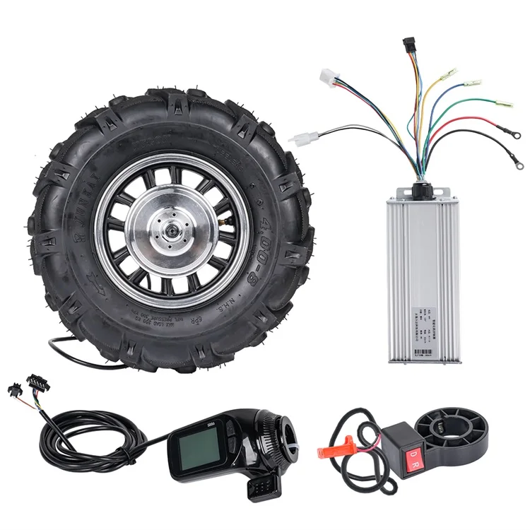 High Torque 16inch Brushless Geared Hub Motor 48V 500W with LCD Display Conversion Kit