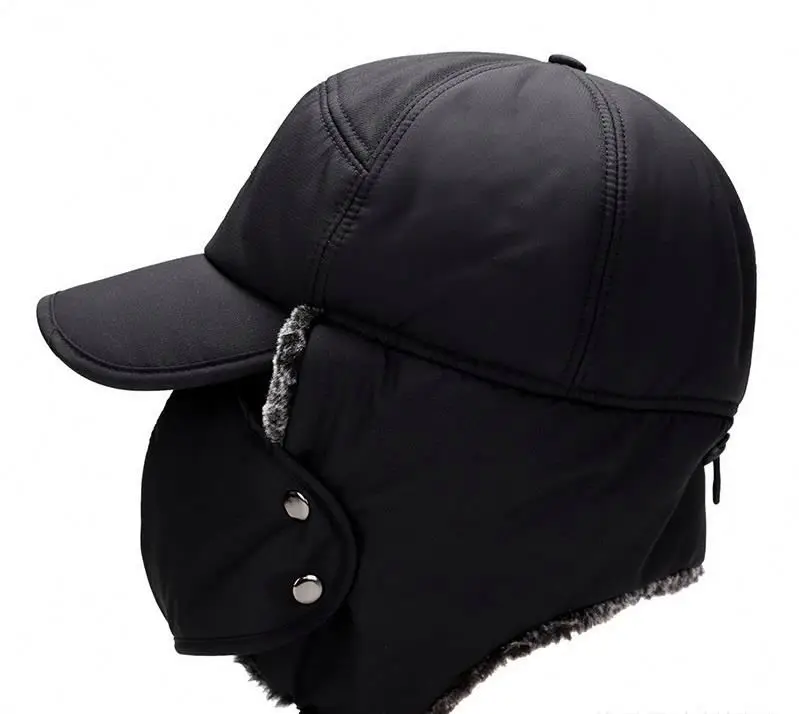 Протектор ушей, защитная хлопковая шапка для лица, Мужская Уличная Водонепроницаемая плотная зимняя шапка, зимняя шапка