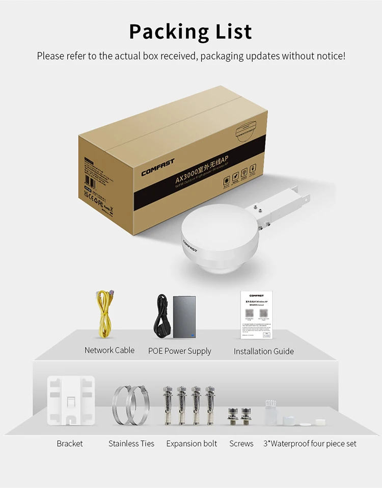 COMFAST CF-WA933 Support OpenWRT Omnidirectional Coverage 5.8GHz Outdoor Router Wireless Access Point