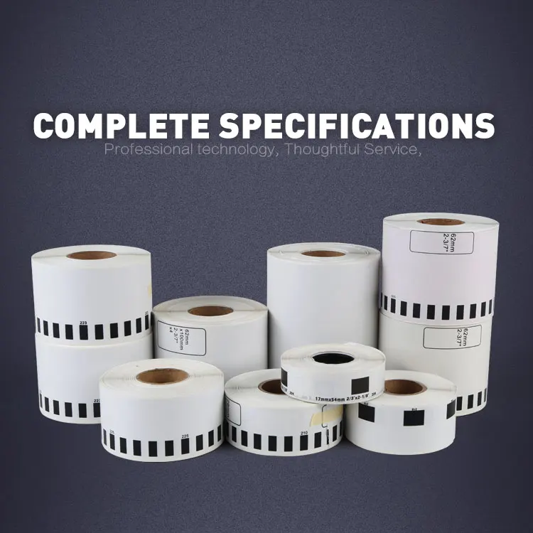 OEM High Quality Brother Compatible Labels DK1201 DK-2205 DK 22243 Thermal paper 62mm x 8m Brother dk Labels
